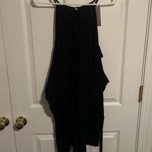 Black Front Tie Romper